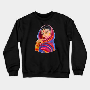 Indian Woman Folk Art Crewneck Sweatshirt